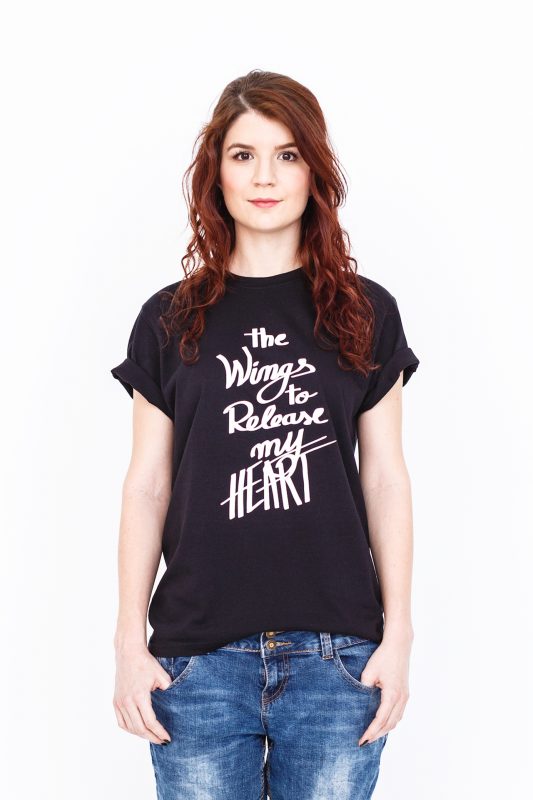 T-shirt Wings Black for her