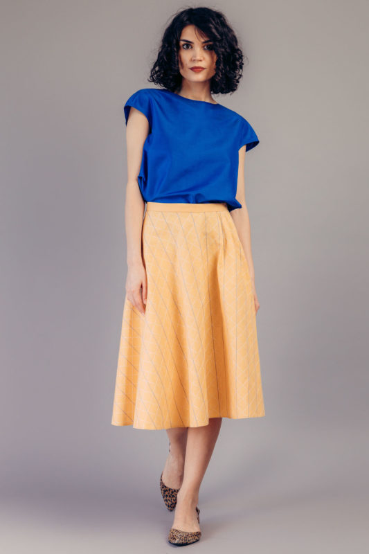 Yellow embroidery skirt