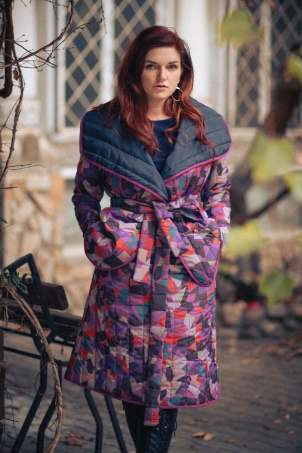 CUBIST QUILTED JACKET (DOUBLE-SIDED) Pink