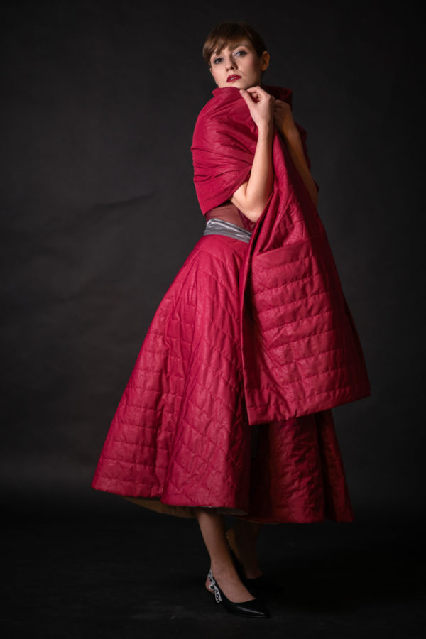 REVERSIBLE QUILTED SKIRT