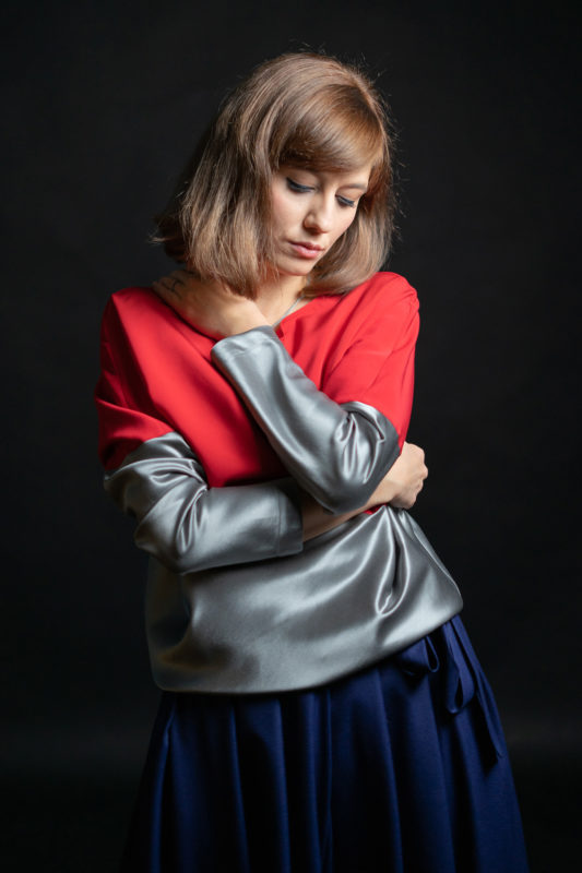 Silver Shinning Red Top