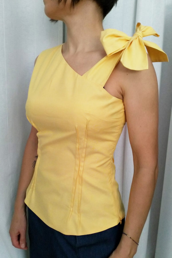 Lemon Ribbon Top