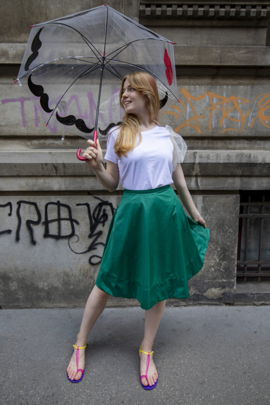 Rainy day skirt green